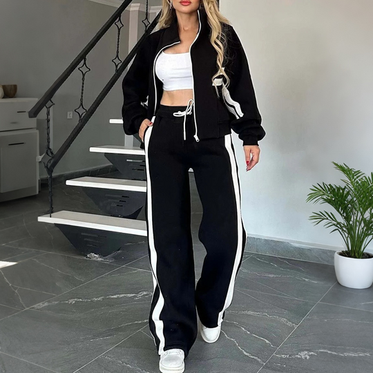 👜 -50 % sur toute la mode femme ! ✨Ensemble sportif 2 pièces à rayures pour femmes
