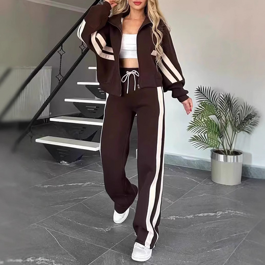 👜 -50 % sur toute la mode femme ! ✨Ensemble sportif 2 pièces à rayures pour femmes
