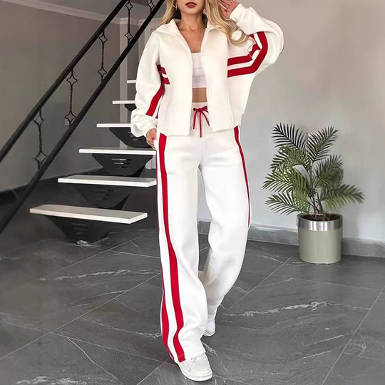 👜 -50 % sur toute la mode femme ! ✨Ensemble sportif 2 pièces à rayures pour femmes
