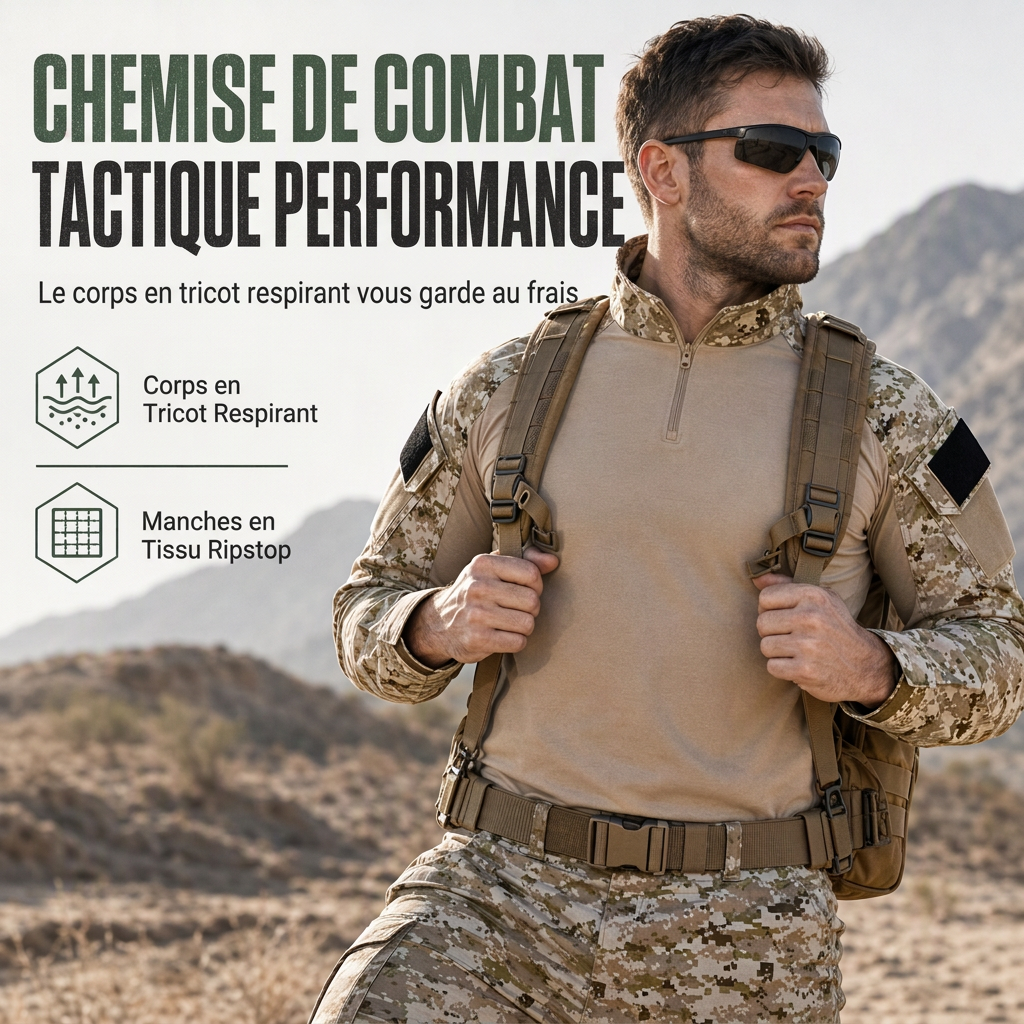 Veste tactique à manches longues pour homme