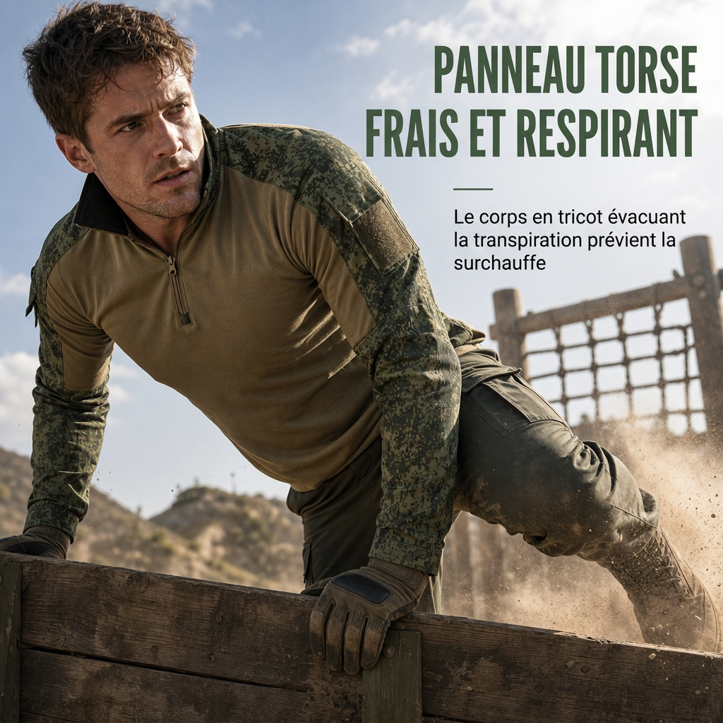 Veste tactique à manches longues pour homme