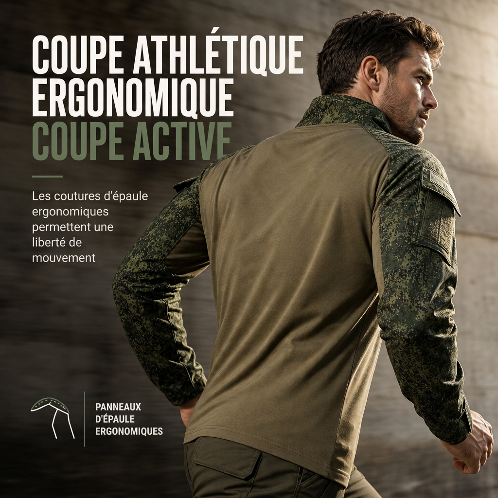 Veste tactique à manches longues pour homme