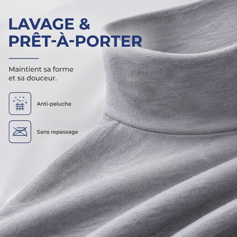 Haut col roulé factice ajusté pour homme