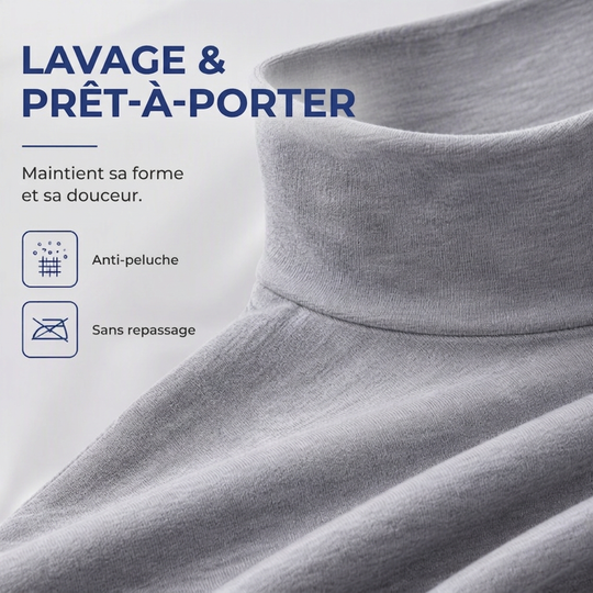 Haut col roulé factice ajusté pour homme