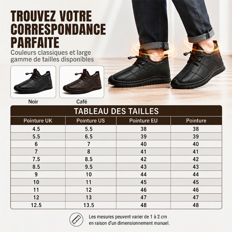 ⏳Liquidation totale⏳Chaussures de marche pour homme, à semelle antidérapante et doublure pelucheuse