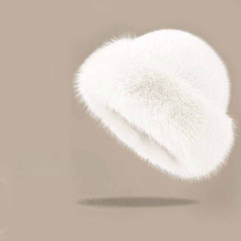 Ensemble chaud d'hiver : écharpe et bonnet en peluche épaisse