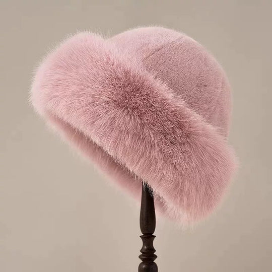 Ensemble chaud d'hiver : écharpe et bonnet en peluche épaisse
