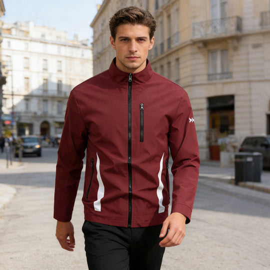 📢📢50 % DE RÉDUCTION !! ⏰Veste décontractée à col montant et fermeture éclair pour homme