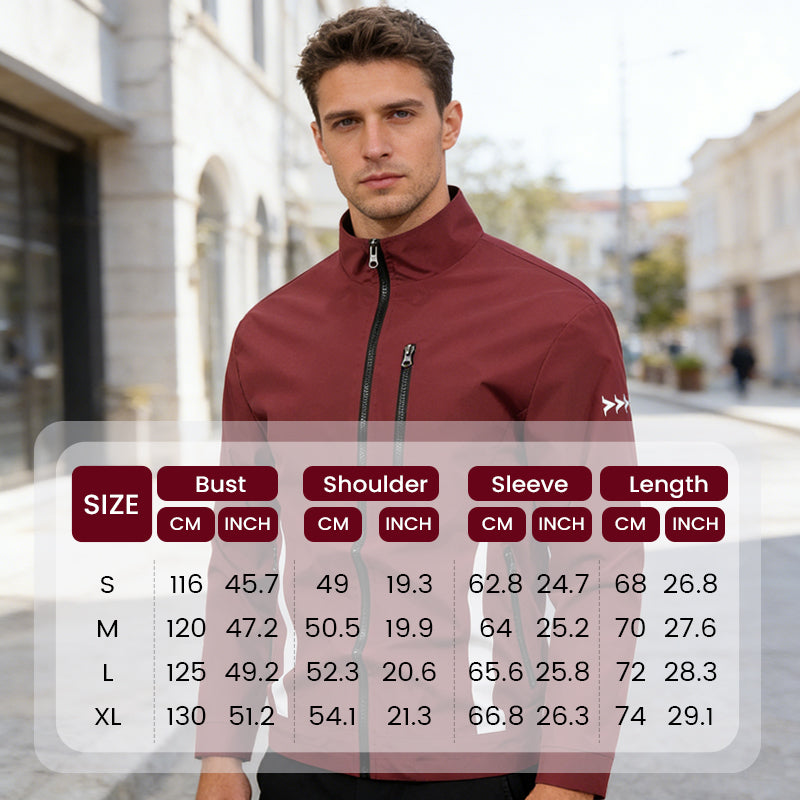 📢📢50 % DE RÉDUCTION !! ⏰Veste décontractée à col montant et fermeture éclair pour homme