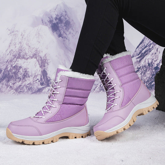 ❄️ Women's Waterproof Plush-Lined Mid-Calf Snow Boots ✨ – 50% OFF | Warm Winter Comfort