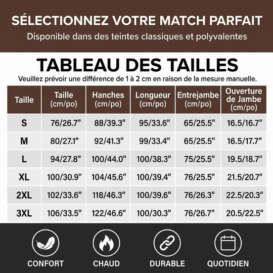 📢📢50 % DE RÉDUCTION !! ⏰Pantalon de survêtement thermique confortable d'hiver pour homme