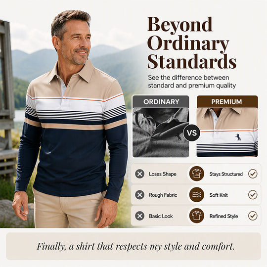 Men's Classic Color-Block Striped Top