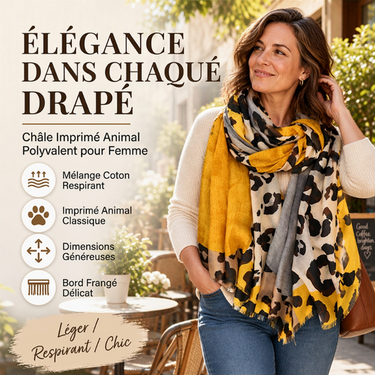 🔥 40% de réduction 🔥Foulard châle imprimé léopard polyvalent et léger
