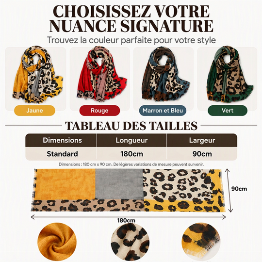 🔥 40% de réduction 🔥Foulard châle imprimé léopard polyvalent et léger