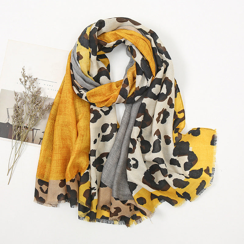 🔥 40% de réduction 🔥Foulard châle imprimé léopard polyvalent et léger