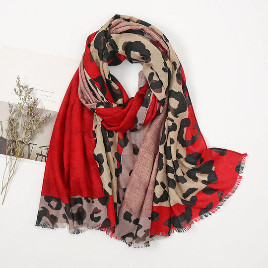 🔥 40% de réduction 🔥Foulard châle imprimé léopard polyvalent et léger