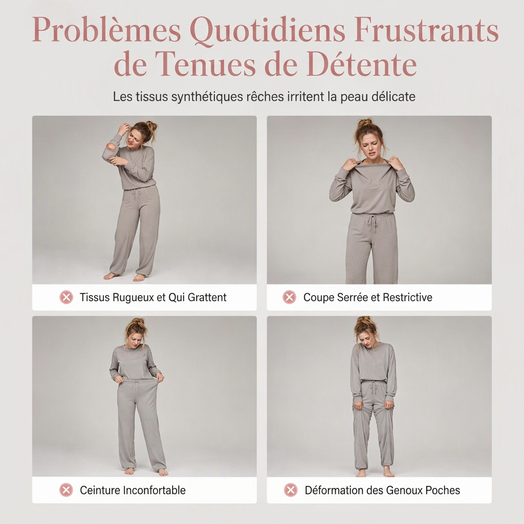 🔥 50% de réduction 🔥Ensemble de détente en maille deux pièces décontracté pour femmes, avec sweat-shirt à manches longues et col montant et pantalon taille haute à jambes larges