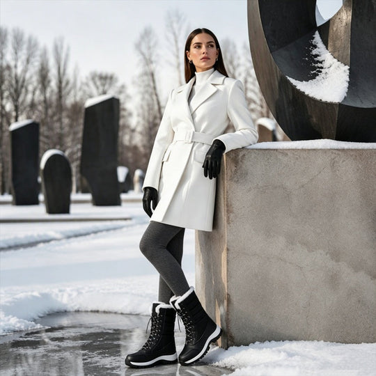 🥳💞 +26 000 vendues🔥👢Bottes de neige mi-mollet imperméables à doublure pelucheuse pour femmes🎁