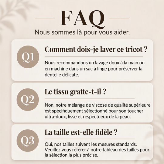 🔥 50% de réduction 🔥Pull en maille col montant avec bordure en dentelle pour femmes
