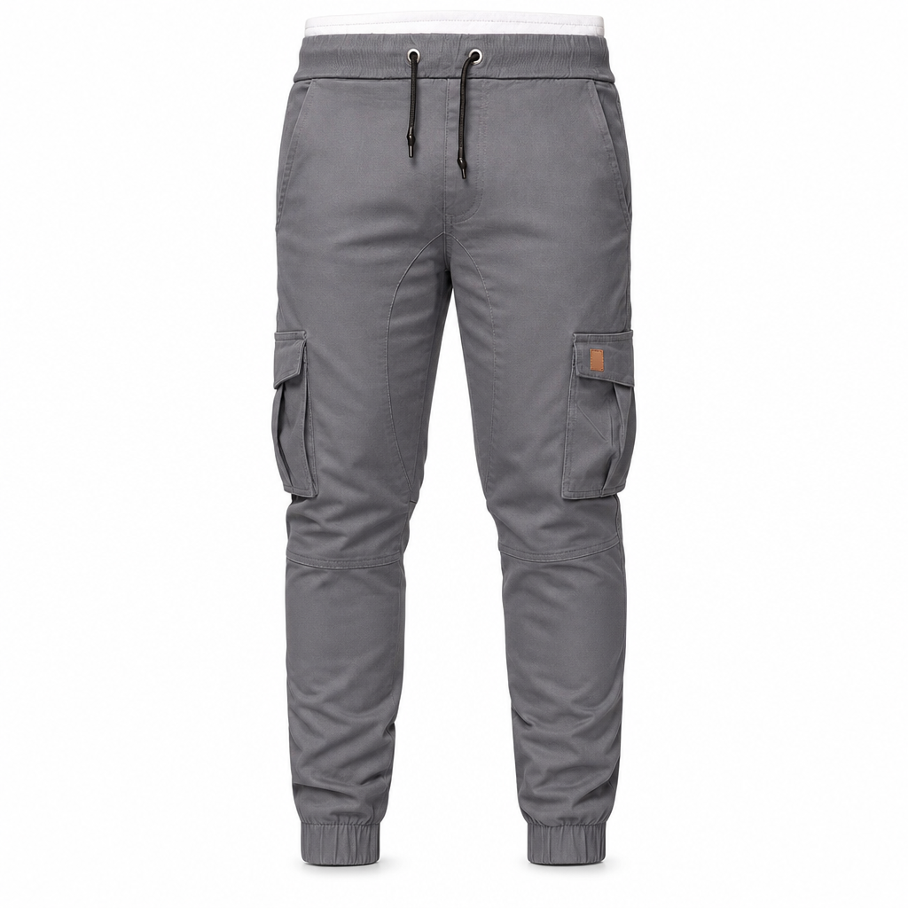 Pantalon Jogger Cargo Unisexe Couleur Unie Décontracté