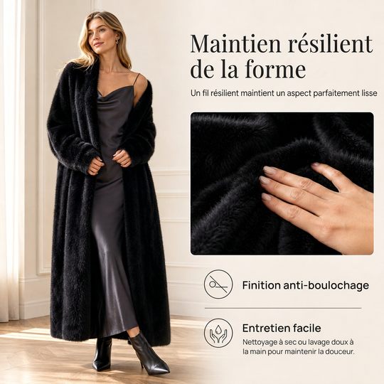 🔥 50% de réduction 🔥Cardigan long en fausse fourrure de vison pour femme, manteau en tricot oversize et duveteux pour l'automne et l'hiver