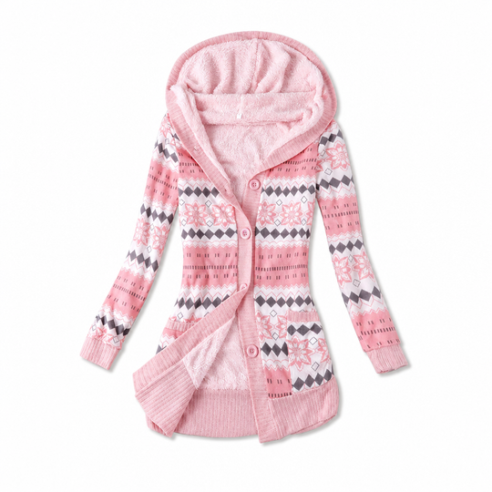 🔥 50% de réduction 🔥Pull à capuche mi-long en maille pour femme, doublure en coton