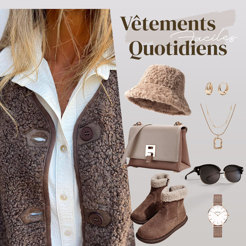 🔥 50% de réduction 🔥Gilet Court Chaud à Boutons pour Femme en Automne