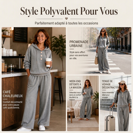 👜 -50 % sur toute la mode femme ! ✨Ensemble décontracté femme : sweat à capuche et pantalon de salon