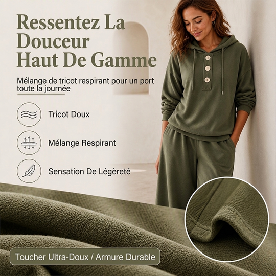 👜 -50 % sur toute la mode femme ! ✨Ensemble décontracté femme : sweat à capuche et pantalon de salon