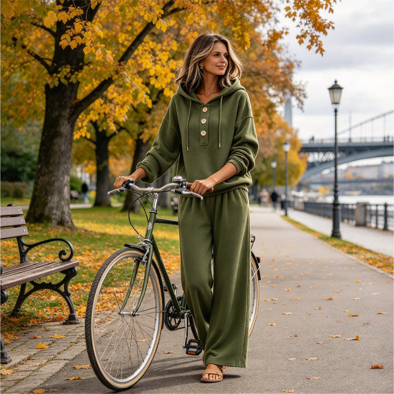👜 -50 % sur toute la mode femme ! ✨Ensemble décontracté femme : sweat à capuche et pantalon de salon
