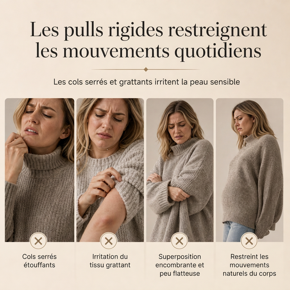 Poncho Cape en tricot boutonné pour femme