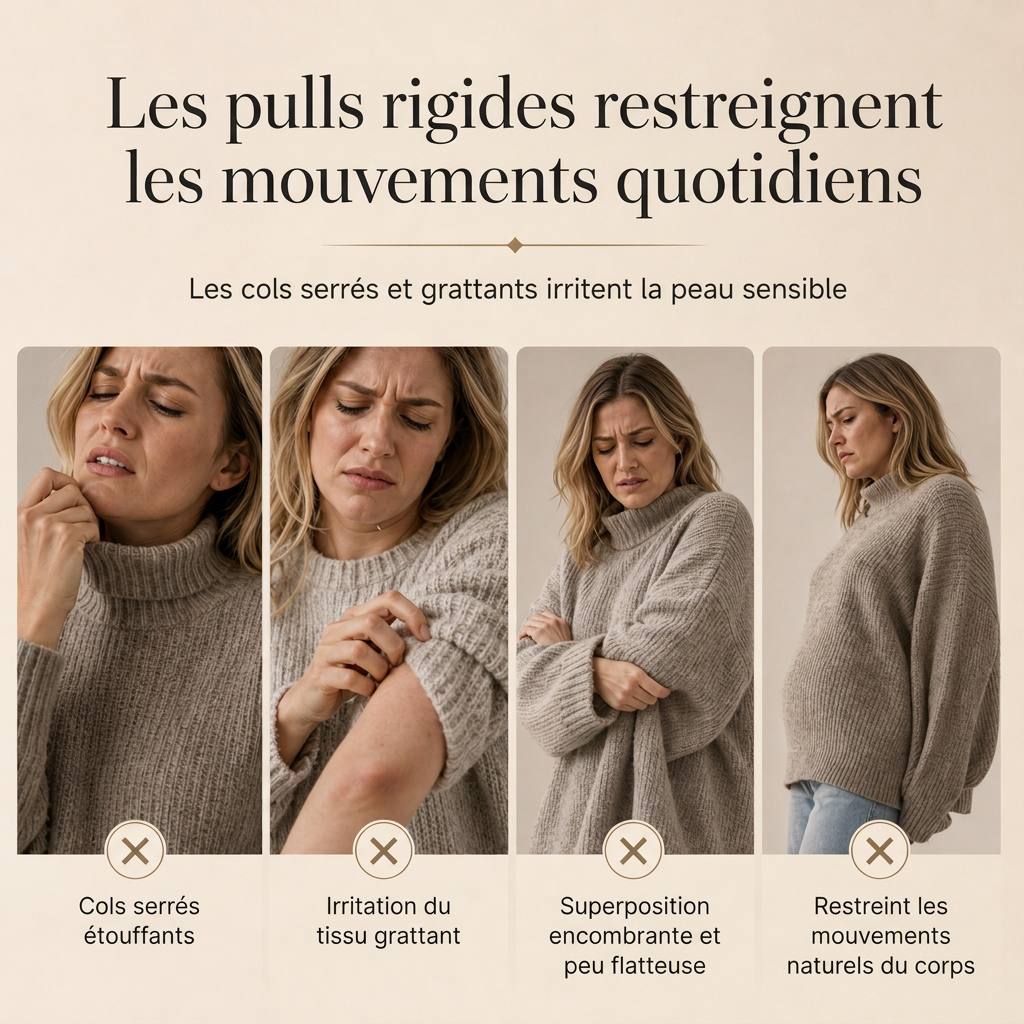 Poncho Cape en tricot boutonné pour femme