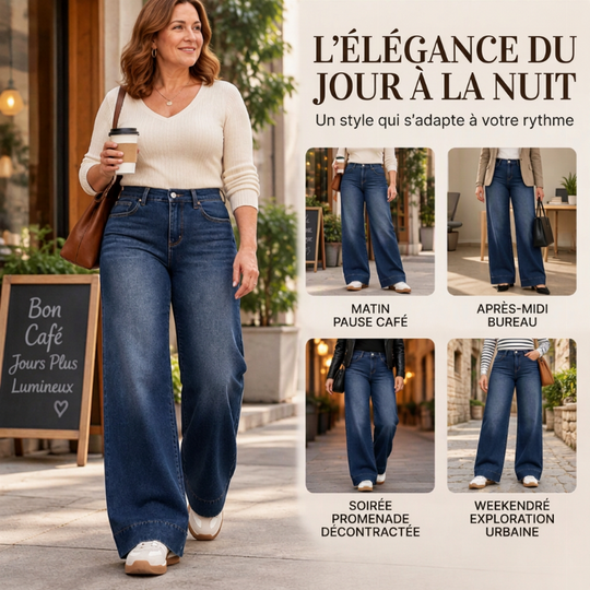 👜 -50 % sur toute la mode femme ! ✨Jeans thermiques à taille haute et jambe large pour femme