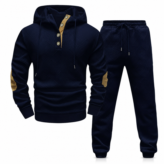🖤Black Friday Sale:50% OFF🖤 🧥 Men's 2 Piece Hoodie Set – Premium Jacquard Knit, Breathable & Always Cool