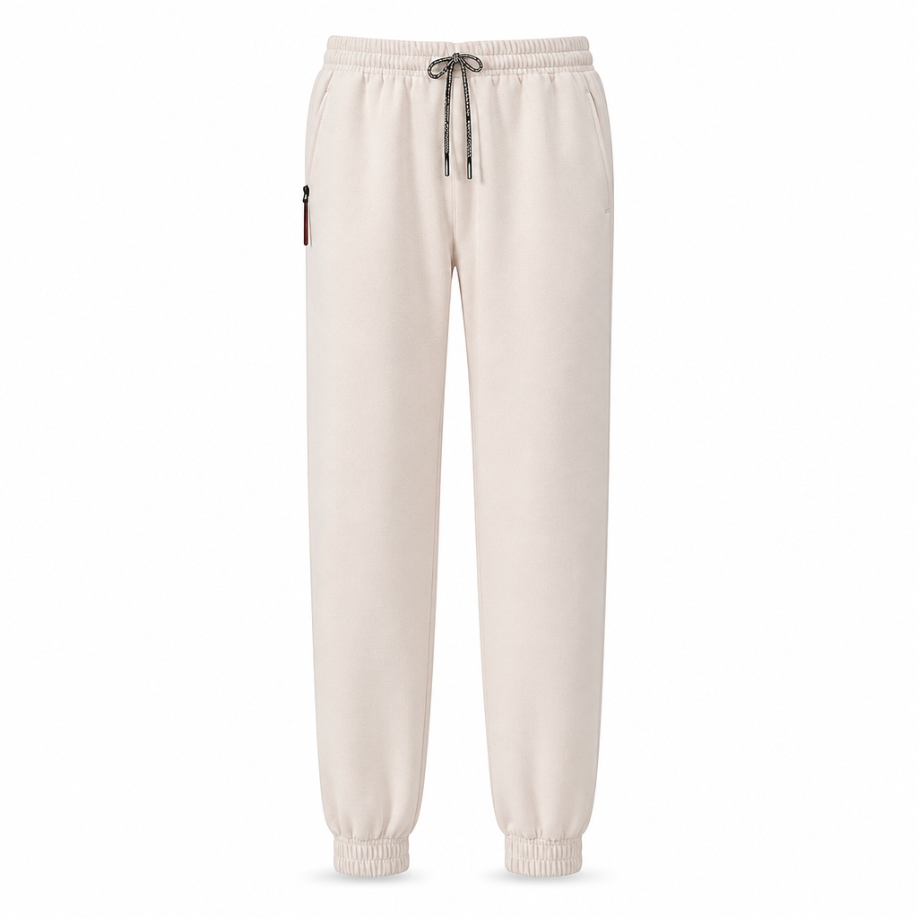 Pantalon de jogging d'hiver pour femme, doublure en polaire, avec poches à fermeture éclair