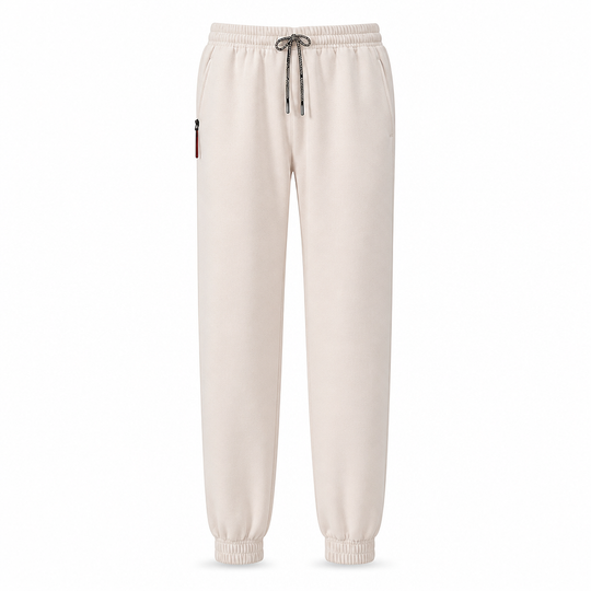 Pantalon de jogging d'hiver pour femme, doublure en polaire, avec poches à fermeture éclair