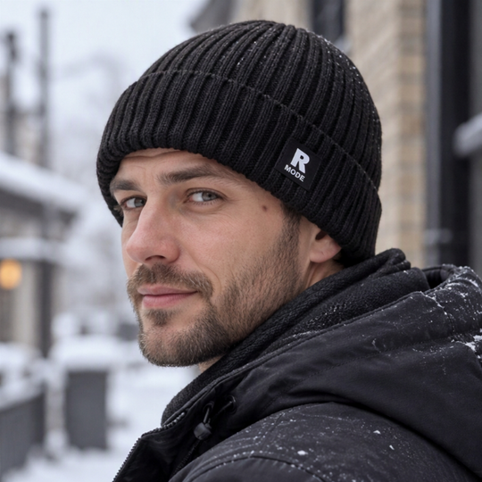 Bonnet chaud en maille slouchy pour homme