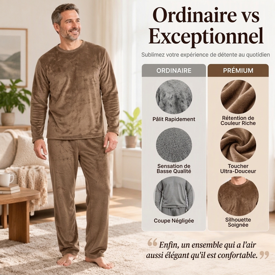 Ensemble Pyjama Velours Thermique Confortable pour Homme