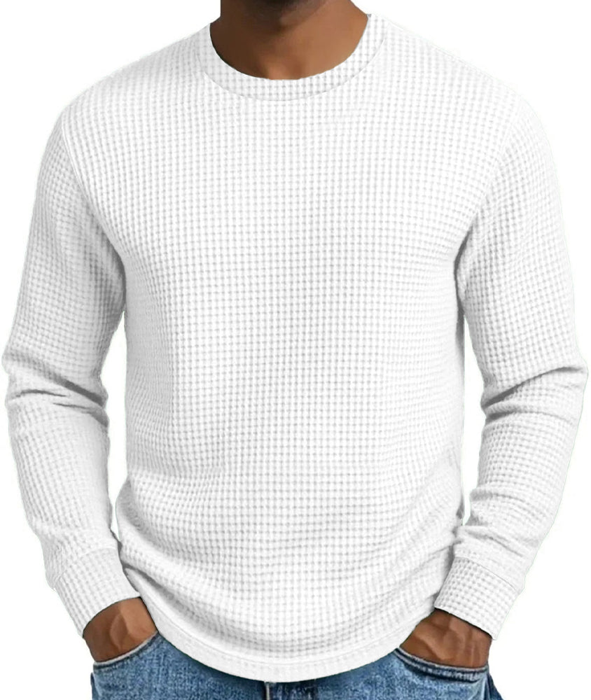 👜 -50 % sur toute la mode femme ! ✨Men's Casual Slim Fit Crew Neck Long Sleeve Sweatshirt
