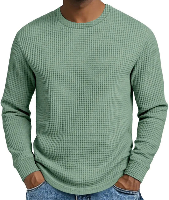👜 -50 % sur toute la mode femme ! ✨Men's Casual Slim Fit Crew Neck Long Sleeve Sweatshirt