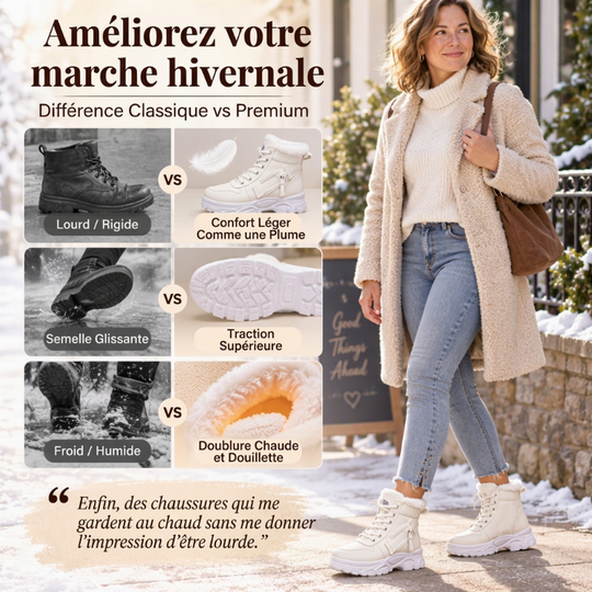 Bottines d'hiver chaudes pour femmes, doublure en peluche