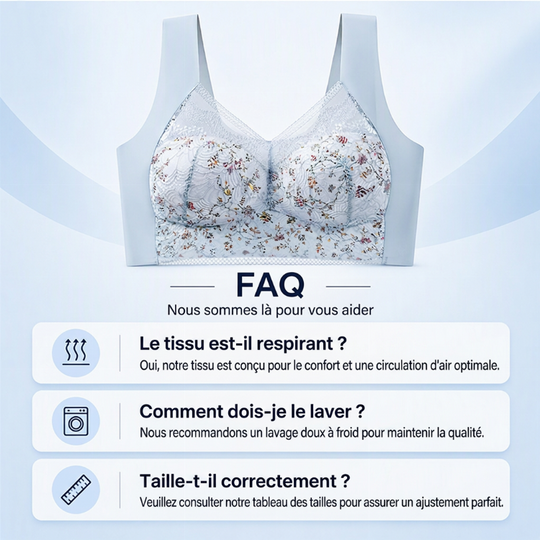 Soutien-gorge de maintien sans couture en dentelle florale pour femmes