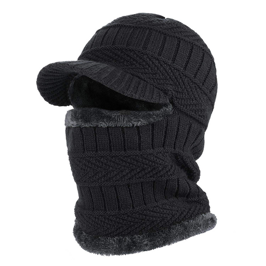 🧢 40% DE RÉDUCTION ! ❄️ Bonnet d'Hiver 3 en 1 – Couvre-Visage Intégré, Tissu Polaire Doux & Cagoule Sportive 🏔️✨