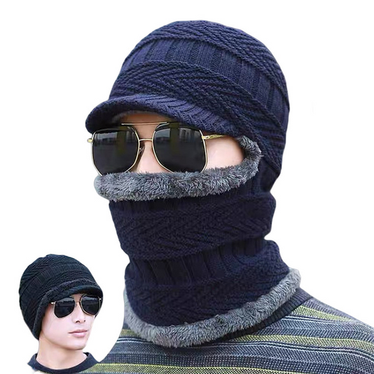 🧢 40% DE RÉDUCTION ! ❄️ Bonnet d'Hiver 3 en 1 – Couvre-Visage Intégré, Tissu Polaire Doux & Cagoule Sportive 🏔️✨