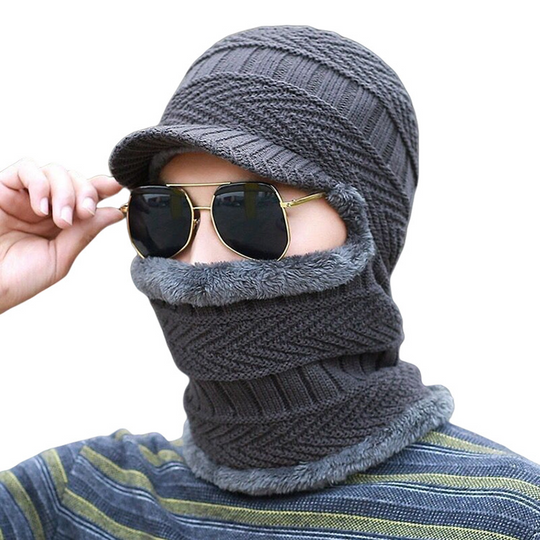 🧢 40% DE RÉDUCTION ! ❄️ Bonnet d'Hiver 3 en 1 – Couvre-Visage Intégré, Tissu Polaire Doux & Cagoule Sportive 🏔️✨