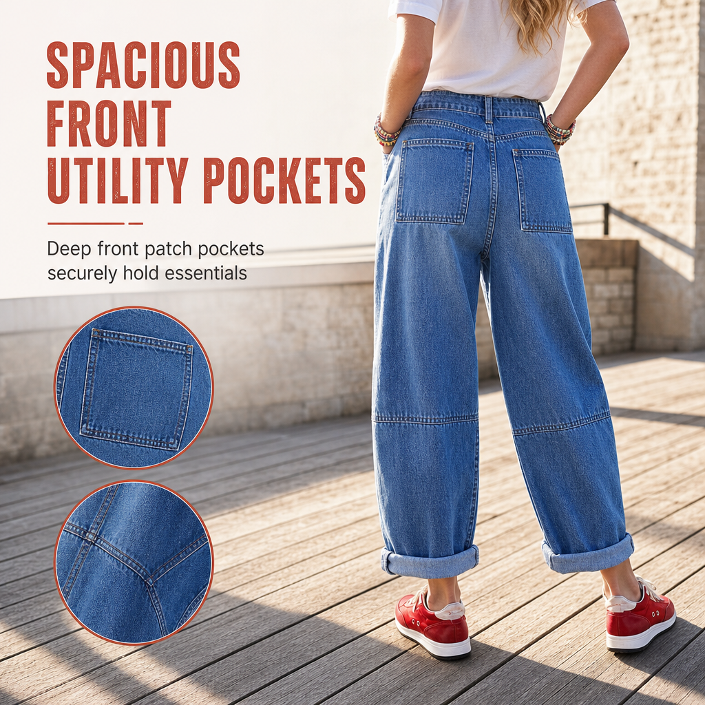 Jeans extensibles pour femmes grandes tailles, taille mi-haute, pantalons en jean à jambe barrée courte avec ourlet retroussé et poches plaquées cousues