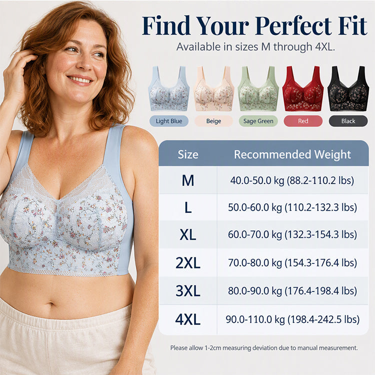 🌸Hot Sale 40% OFF🎀Women's Seamless Floral Lace Support Bra