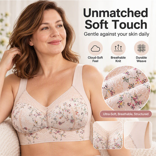 🌸Hot Sale 40% OFF🎀Women's Seamless Floral Lace Support Bra