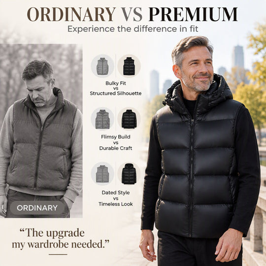 Gilet thermique léger à capuche pour homme