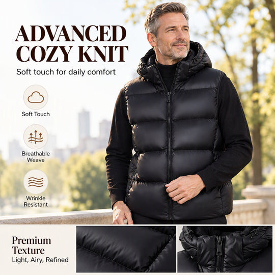 Gilet thermique léger à capuche pour homme